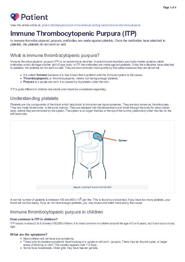 (PDF) Immune Thrombocytopenic Purpura ITP