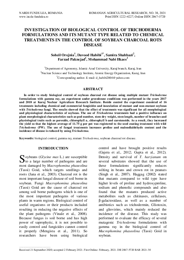 (PDF) Investigation of Biological Control of Trichoderma Formulations ...
