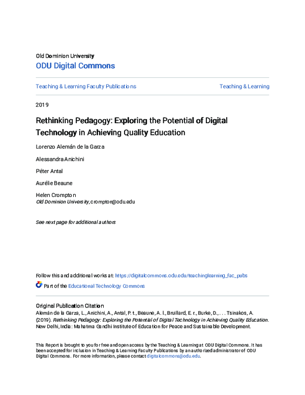 (PDF) Rethinking Pedagogy: Exploring the Potential of Digital ...