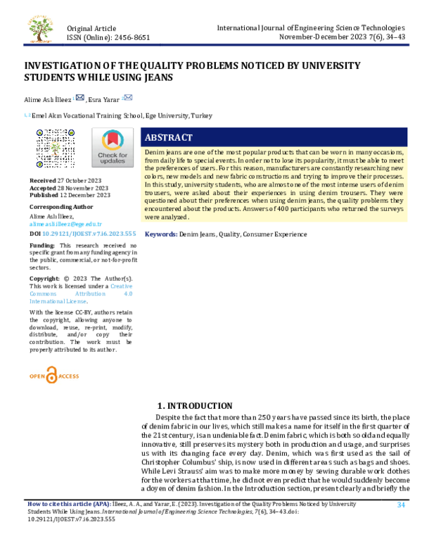 (PDF) INVESTIGATION OF THE QUALITY PROBLEMS NOTICED BY UNIVERSITY ...