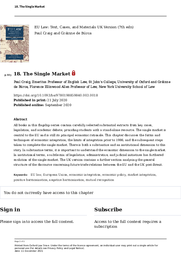 (PDF) 18. The Single Market