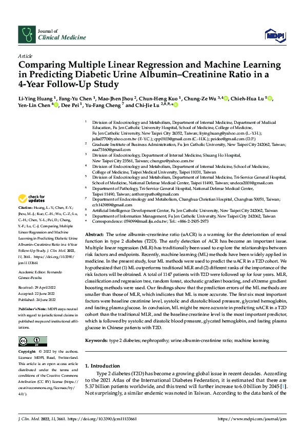 (PDF) Comparing Multiple Linear Regression and Machine Learning in ...