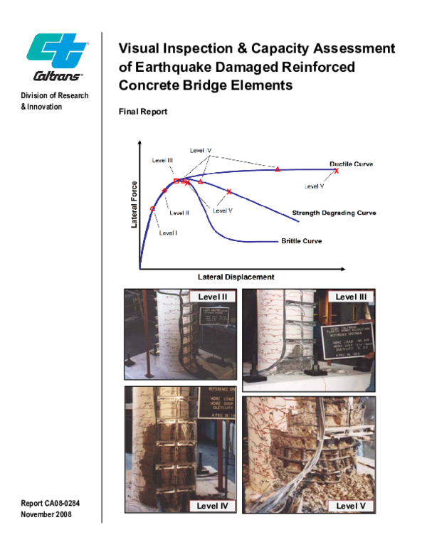 Visual Inspection & Capacity Assessment of Earthquake Damaged Reinforced Concrete Bridge Elements