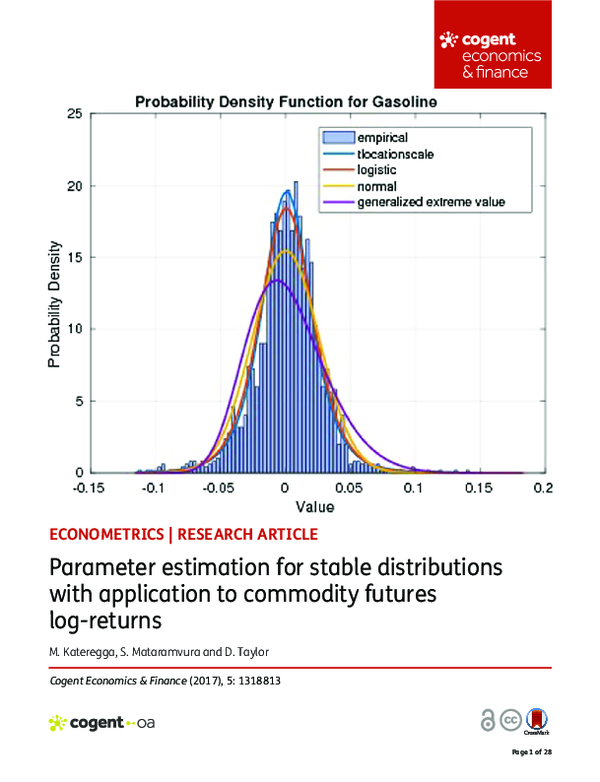 (PDF) Parameter estimation for stable distributions with application to ...