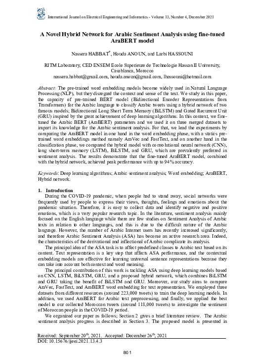 (PDF) A Novel Hybrid Network for Arabic Sentiment Analysis using fine ...