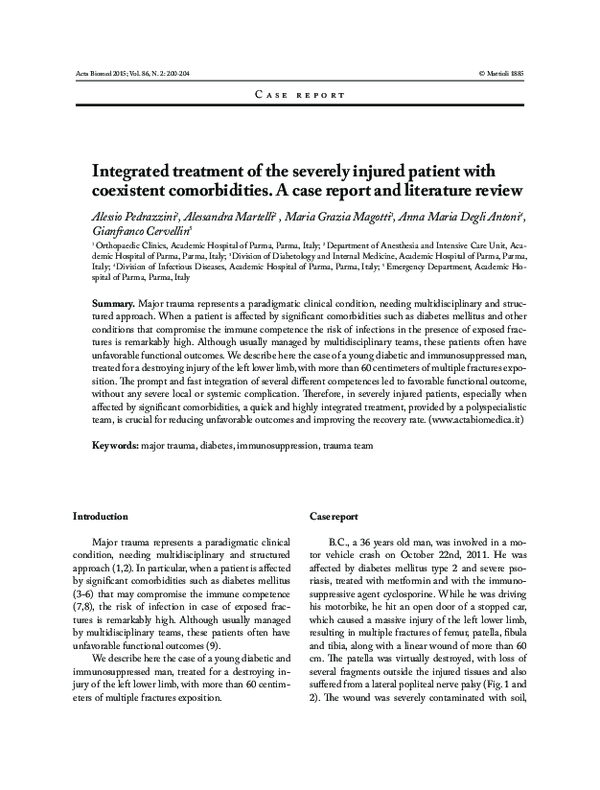 (PDF) Integrated treatment of the severely injured patient with ...