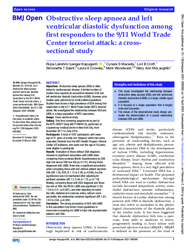 (PDF) Obstructive sleep apnoea and left ventricular diastolic ...