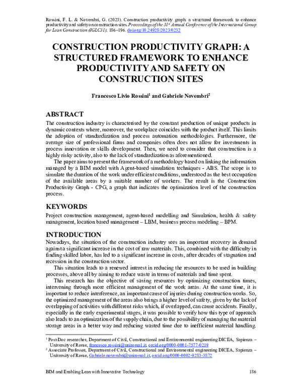 (PDF) Construction Productivity Graph: A Structured Framework to ...