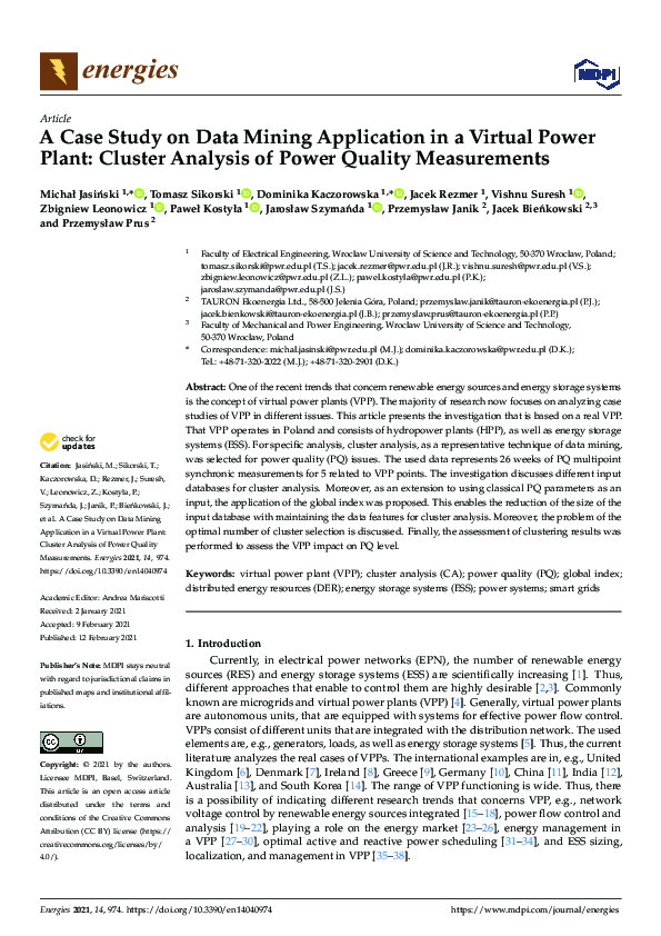 (PDF) A Case Study on Data Mining Application in a Virtual Power Plant ...