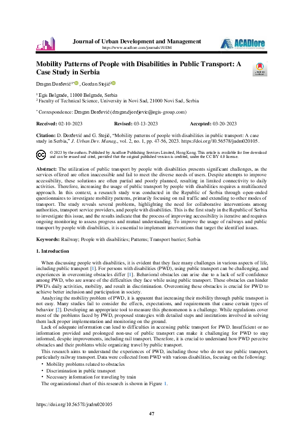 (PDF) Mobility Patterns of People with Disabilities in Public Transport ...