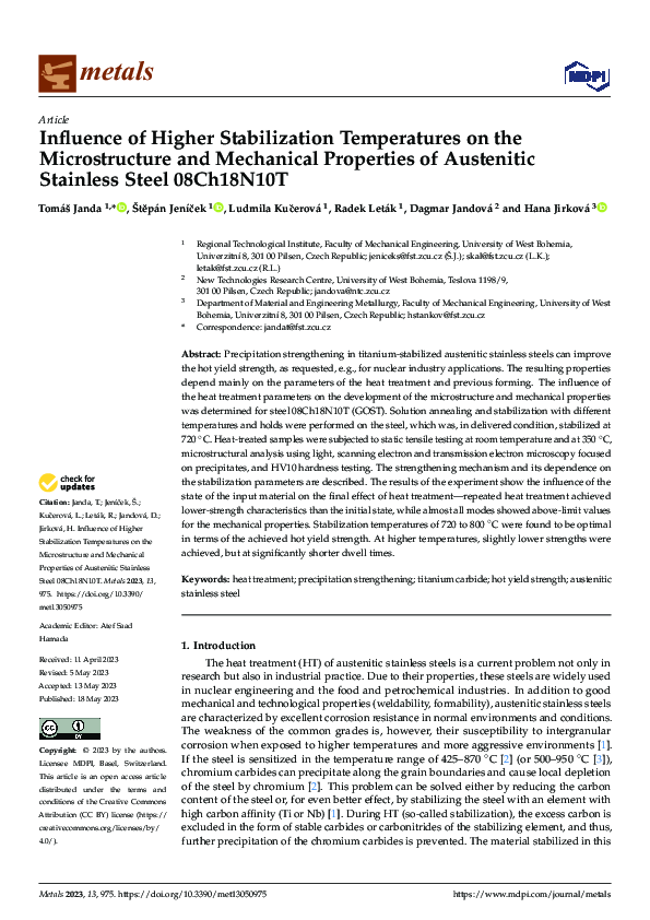 (PDF) Influence of Higher Stabilization Temperatures on the ...