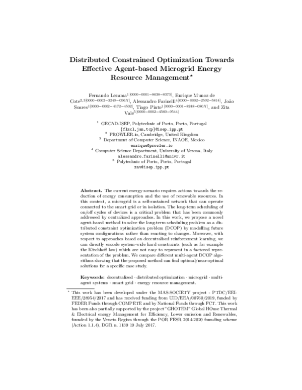 (PDF) Distributed Constrained Optimization Towards Effective Agent ...