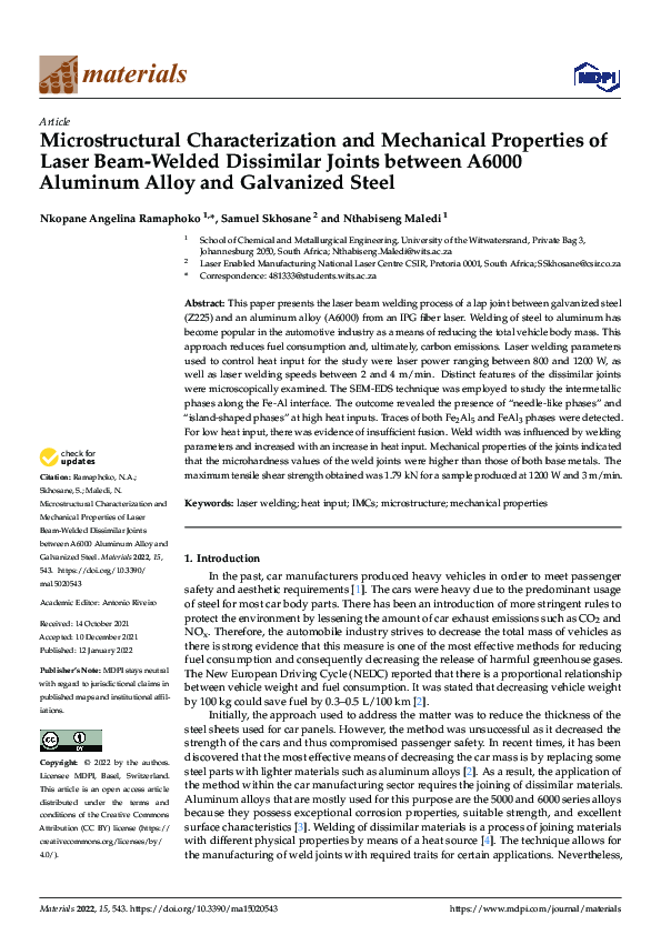 (PDF) Microstructural Characterization and Mechanical Properties of ...