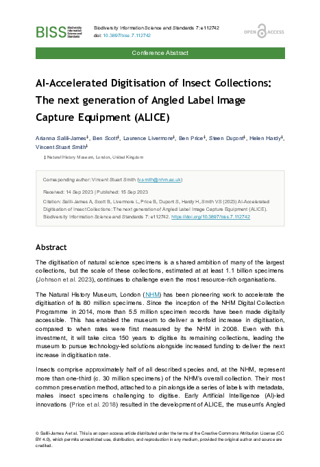 (PDF) AI-Accelerated Digitisation of Insect Collections: The next ...