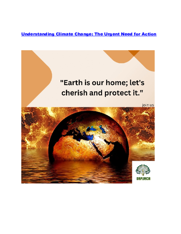 (DOC) Understanding Climate Change: The Urgent Need for Action