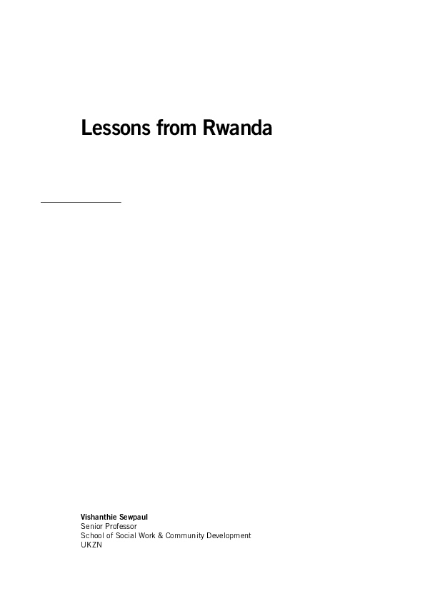 (PDF) Lessons from Rwanda