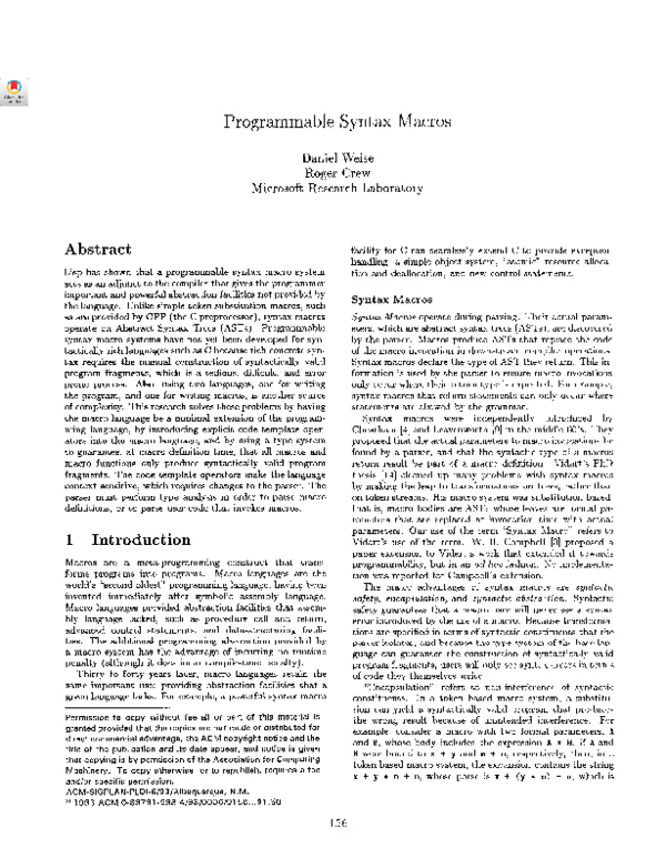 (PDF) Programmable syntax macros