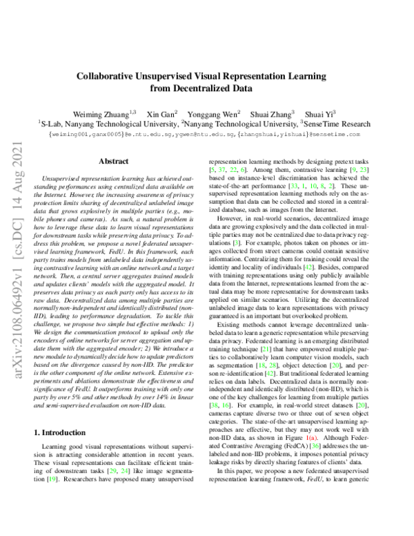 (PDF) Collaborative Unsupervised Visual Representation Learning from ...