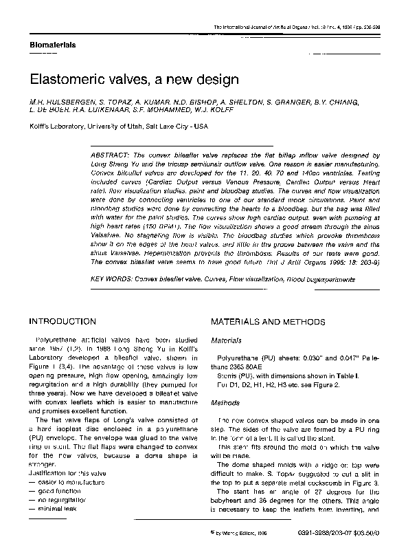 (PDF) Elastomeric Valves, a New Design Stephen Topaz Academia.edu