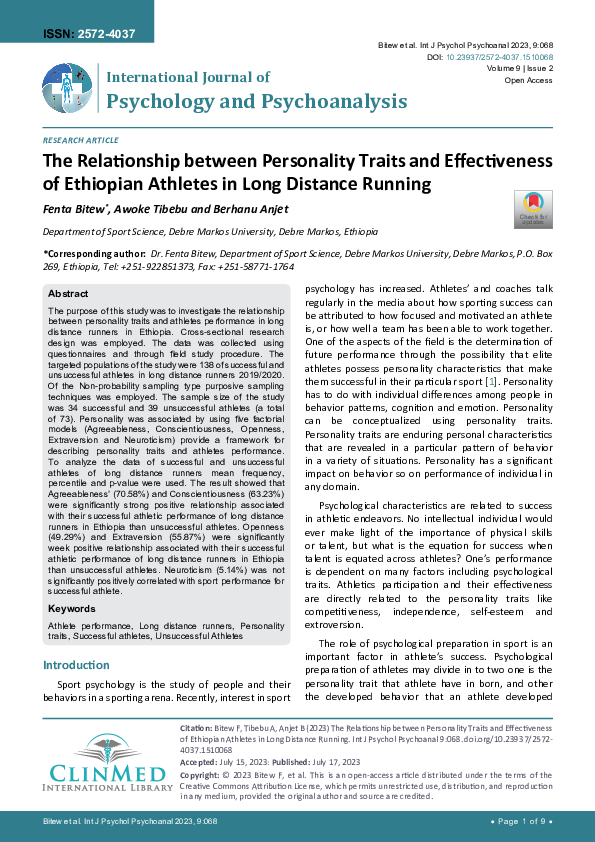 (PDF) The Relationship between Personality Traits and Effectiveness of ...