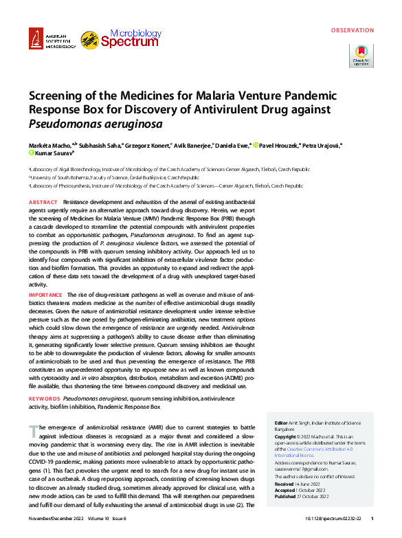 (PDF) Screening of the Medicines for Malaria Venture Pandemic Response ...