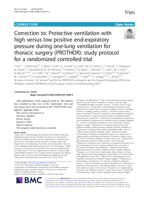 (PDF) Correction to: Protective ventilation with high versus low ...