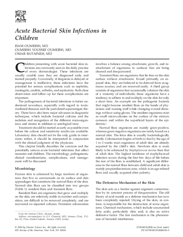(PDF) Acute bacterial skin infections in children