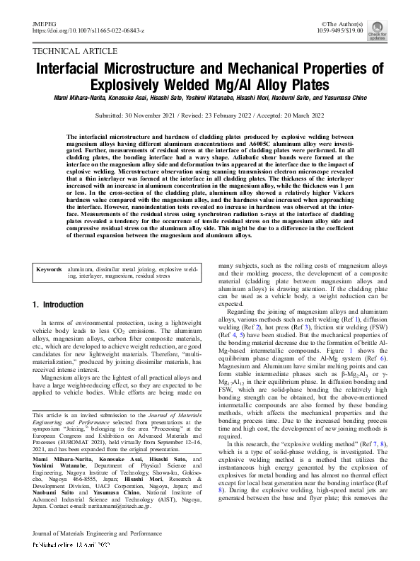 (PDF) Interfacial Microstructure and Mechanical Properties of ...