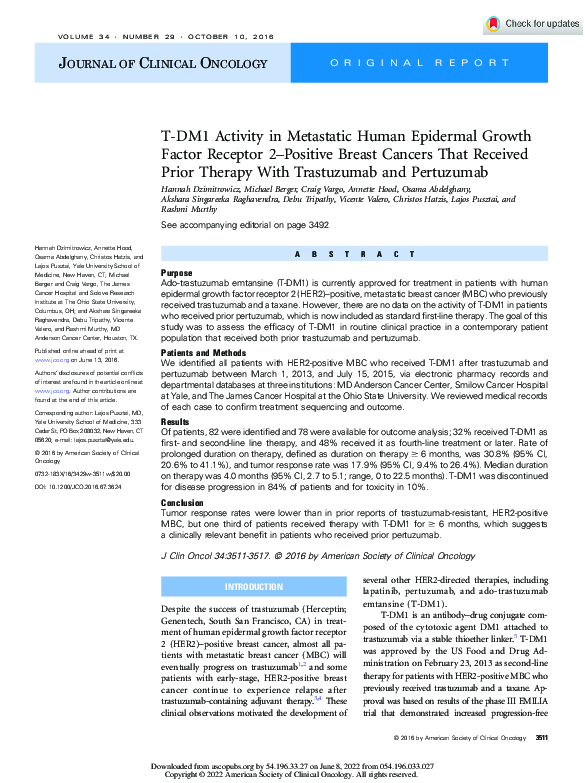 (PDF) T-DM1 Activity in Metastatic Human Epidermal Growth Factor ...