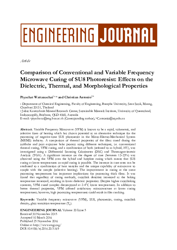 (PDF) Comparison of Conventional and Variable Frequency Microwave ...