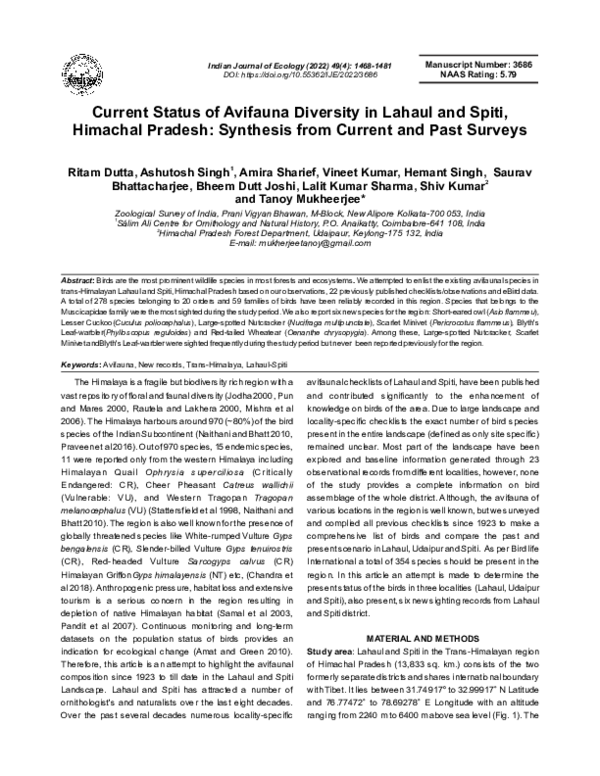 (PDF) Species Diversity and Abundance of Avifauna in Bandli Wildlife ...