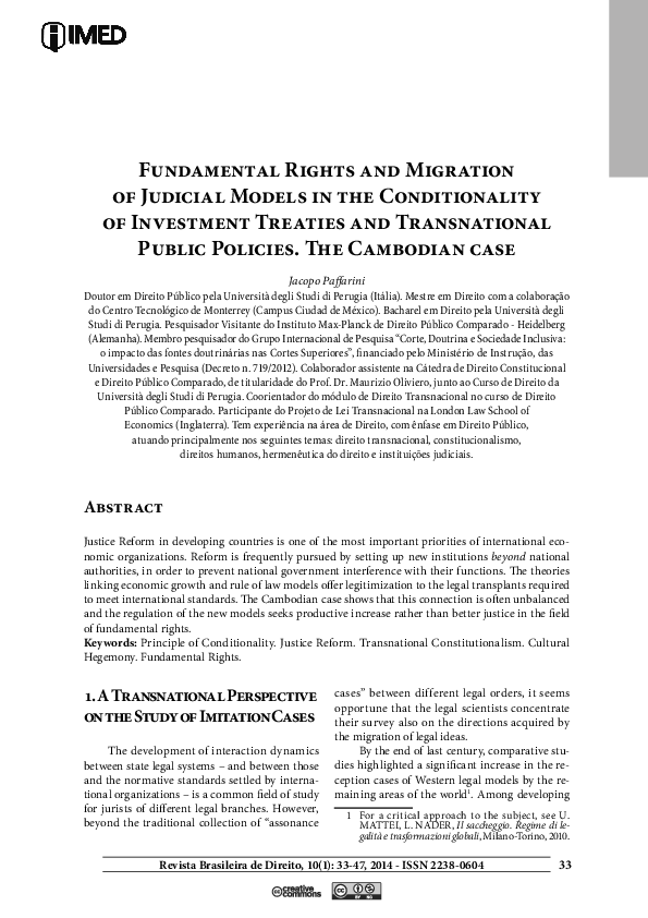 (PDF) Fundamental Rights and Migration of Judicial Models in the ...