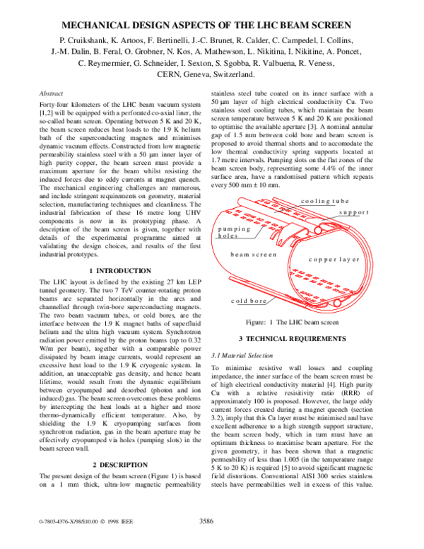 (PDF) Mechanical design aspects of the LHC beam screen