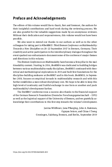 Pdf Preface And Acknowledgements