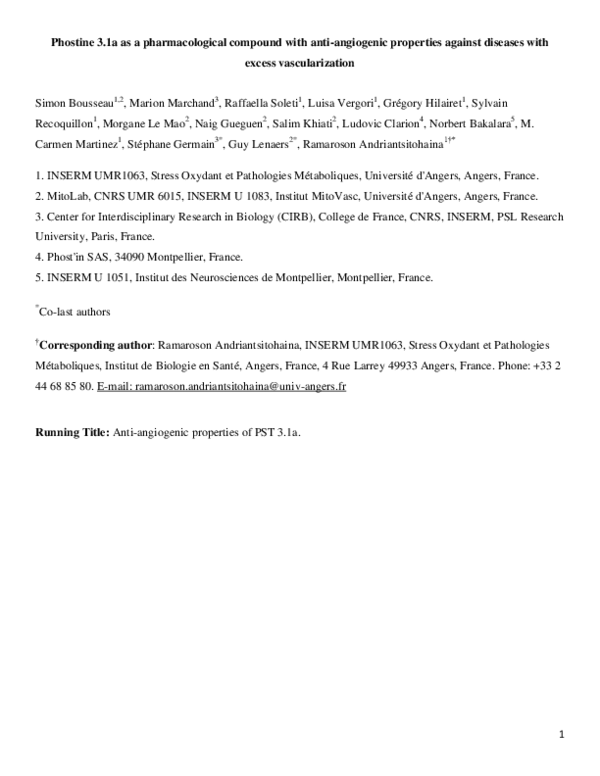 (PDF) Phostine 3.1a as a pharmacological compound with antiangiogenic ...