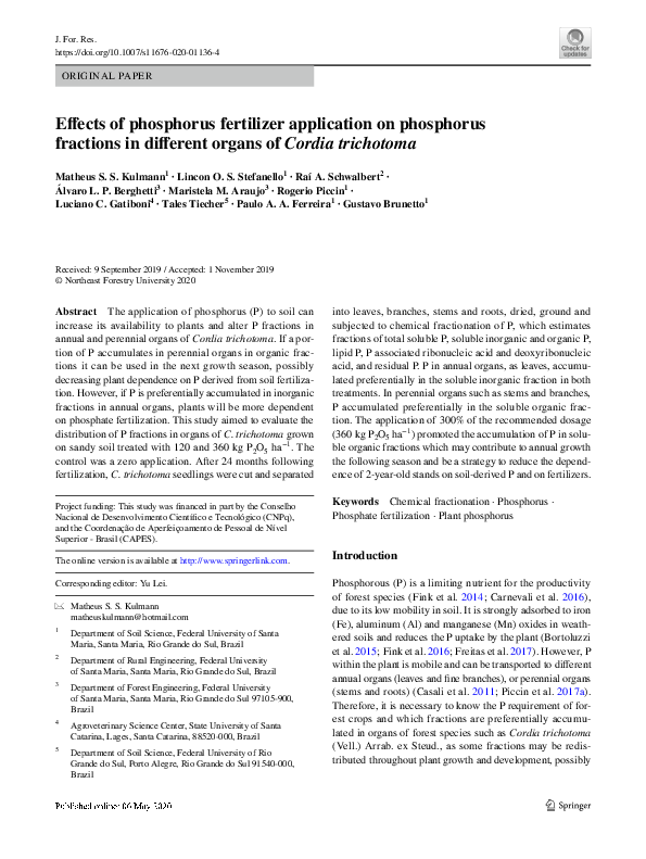 (PDF) [Effects of phosphorus fertilizer application methods and types ...