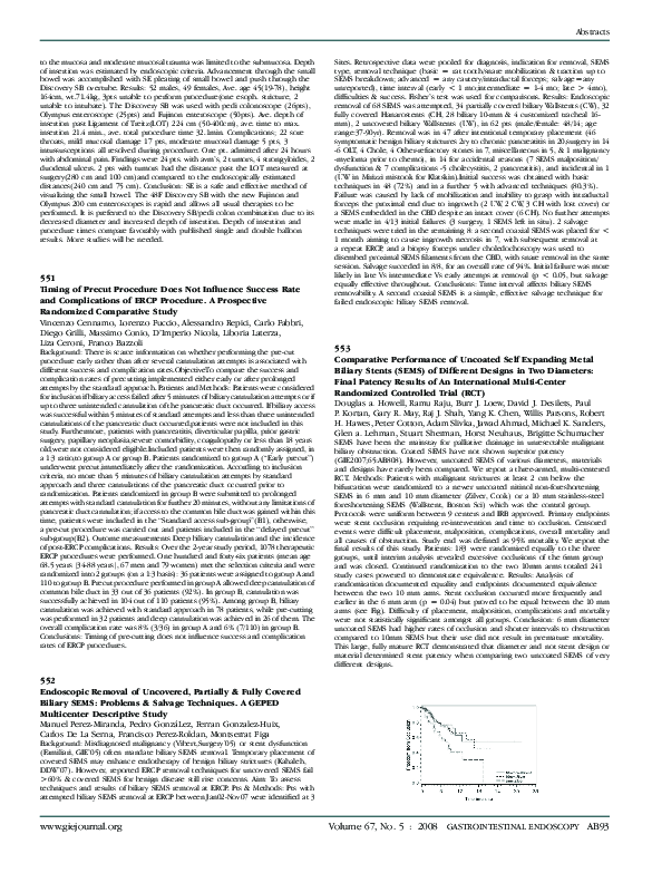 (PDF) Comparative Performance of Uncoated Self Expanding Metal Biliary ...