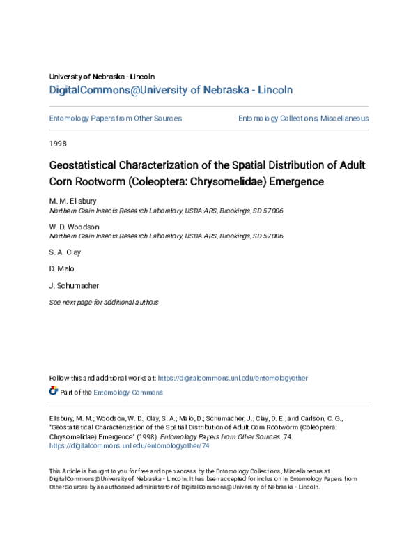 (PDF) Geostatistical Characterization of the Spatial Distribution of ...