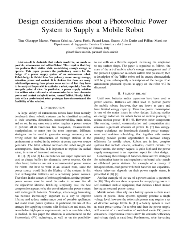 (PDF) Design considerations about a photovoltaic power system to supply ...