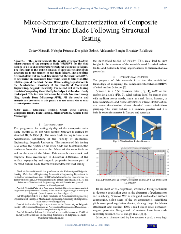 (PDF) Micro-Structure Characterization of Composite Wind Turbine Blade ...