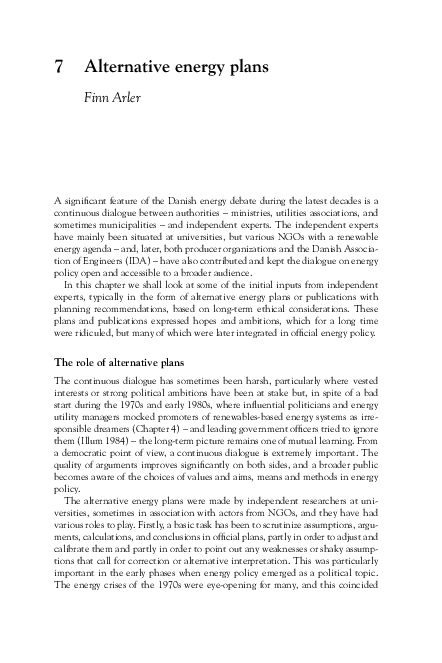 (PDF) Chapter 7 Alternative energy plans