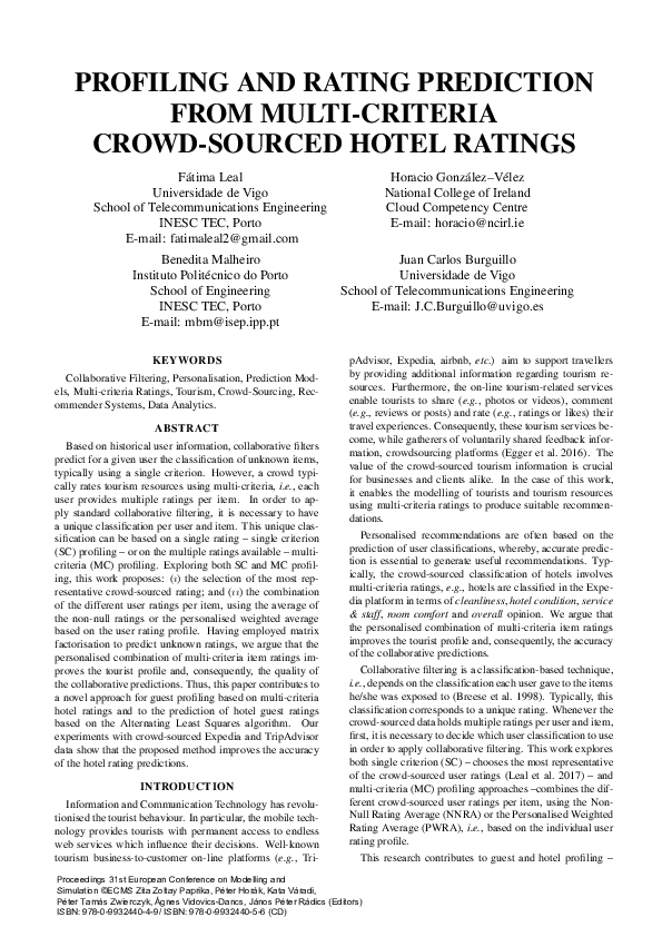(PDF) Profiling And Rating Prediction From Multi-Criteria Crowd-Sourced ...