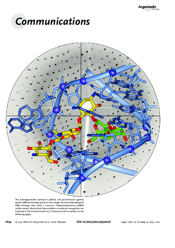 (PDF) Molecular Recognition by Glycoside Pseudo Base Pairs and Triples ...