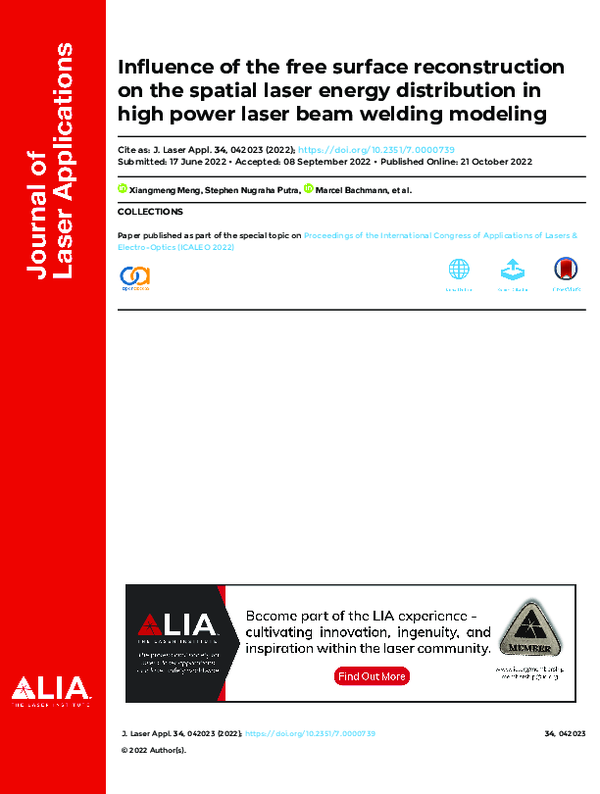 (PDF) Influence of the free surface reconstruction on the spatial laser ...