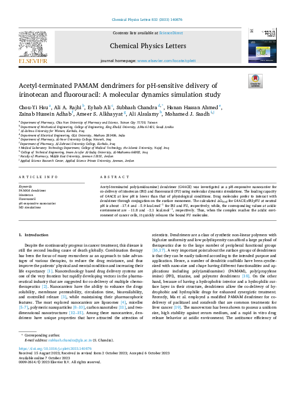 (PDF) Acetyl-terminated PAMAM dendrimers for pH-sensitive delivery of ...
