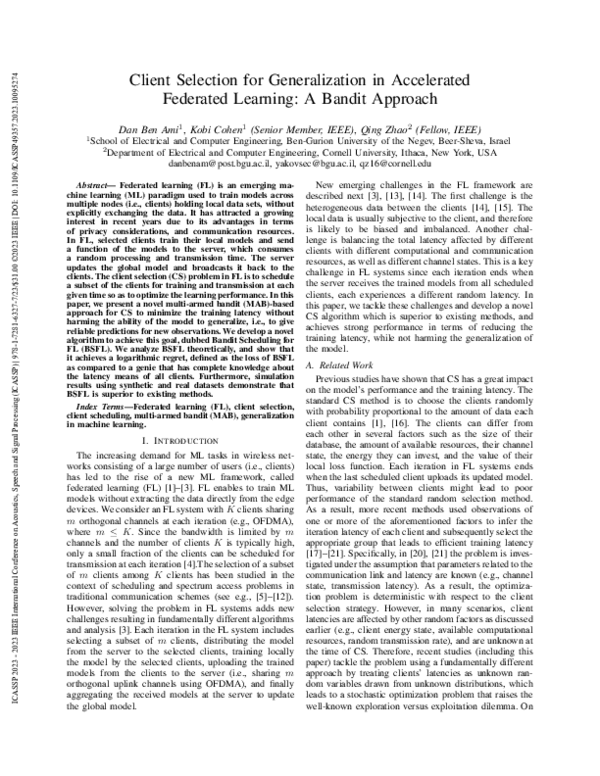 (PDF) Client Selection for Generalization in Accelerated Federated ...