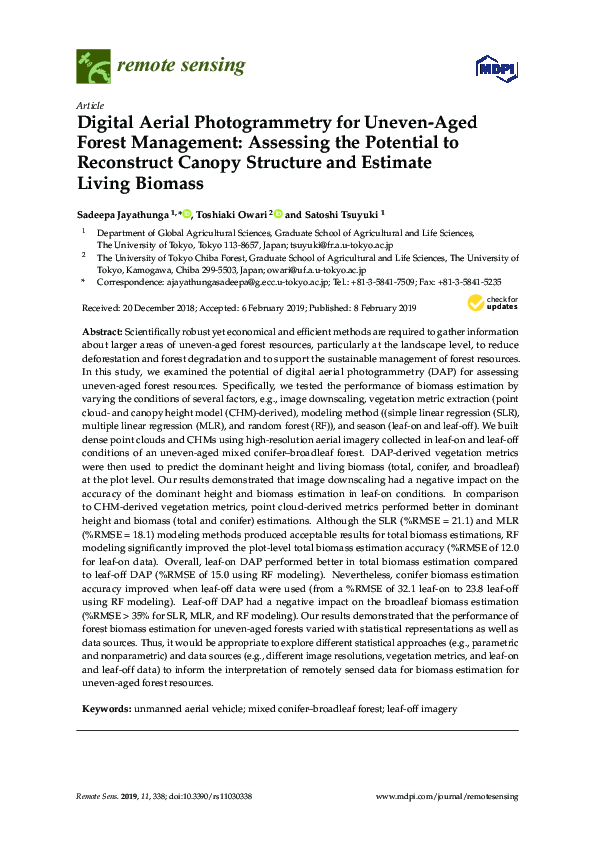 (PDF) Digital Aerial Photogrammetry for Uneven-Aged Forest Management ...