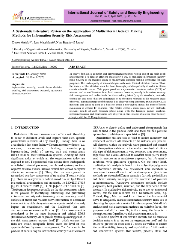 (PDF) A Systematic Literature Review on the Application of ...