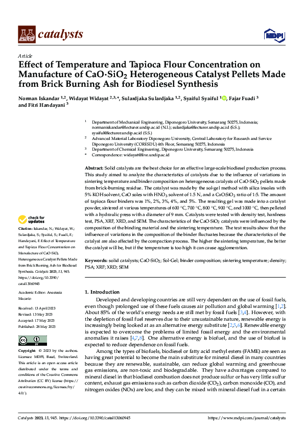 (PDF) Effect of Temperature and Tapioca Flour Concentration on ...
