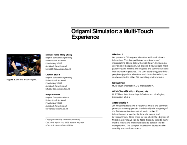(PDF) Origami simulator